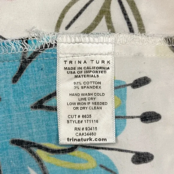 Trina Turk Multicolor Peek a Boo Shoulder Top Size S - Picture 7 of 7